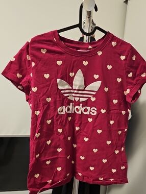adidas Dragon Pink Heart Trefoil Tee